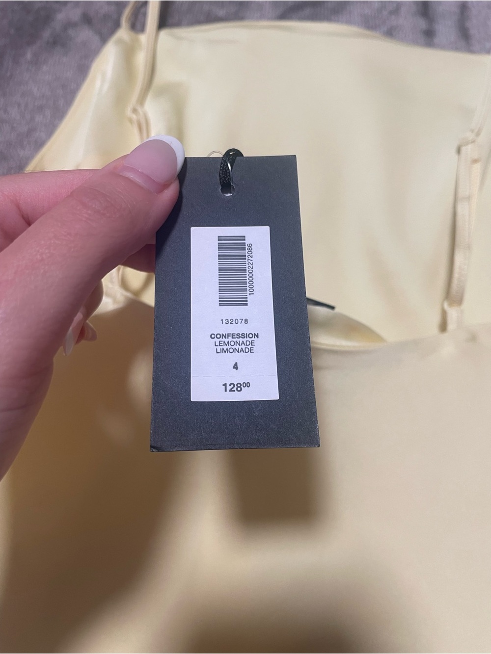 Aritzia Butter Yellow Slip Mini Dress with Spaghetti Straps - Picture 5 of 5
